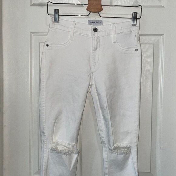 James Jeans J Twiggy Ankle Length Legging Jean in Frost White Raw Size 25 - Picture 7 of 9